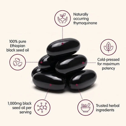 Revalia Ethiopian Black Seed Oil Softgels
